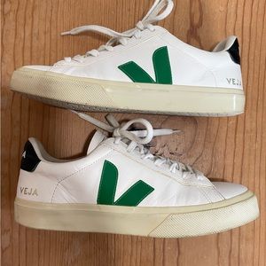 VEJA Campo Chromefree White Emeraude Black Sneakers 9 40